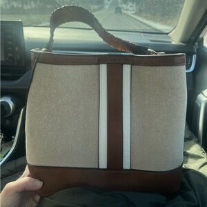 Jen and Co brown purse with braided strap